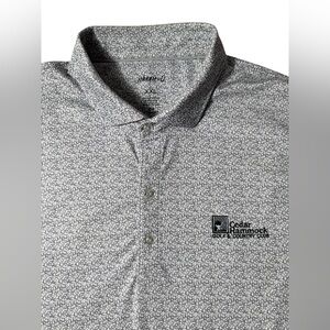 Johnnie O Mini Horseshoe AOP Golf polo shirt mens XXL Cedar Hammock Golf Club